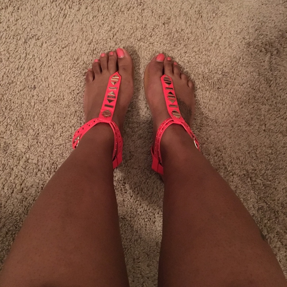 Neon Orange summer sandal